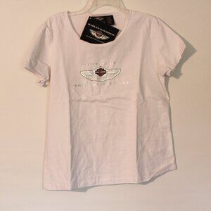 Harley-Davidson 100th Logo  Short sleeve White T-shirt Women's XL New w/Tags